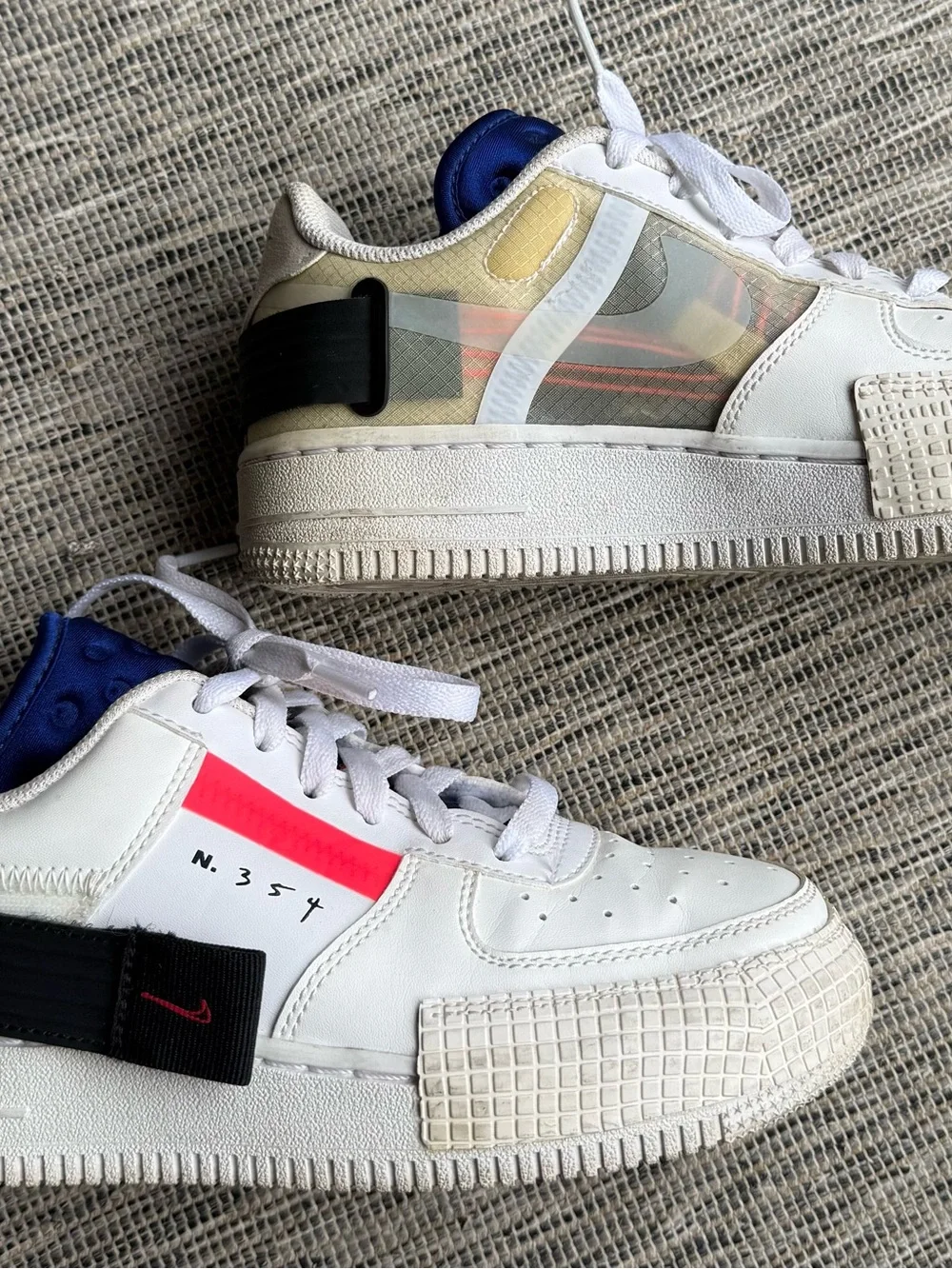 Nike Air Force 1 Drop Type N.354 Summit White Boys Sz 4Y
